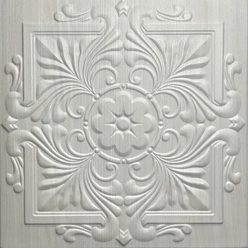 Miniatura 12 de À LA MAISON CEILINGS R14 - Azulejo victoriano de espuma para techo (128 pies cuadrados/caja), paquete de 48, oro blanco lavado
