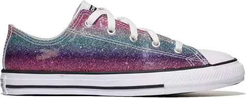Miniatura 4 de Converse Chuck Taylor All Star Glitter Drip Ox para niña (niño pequeño)