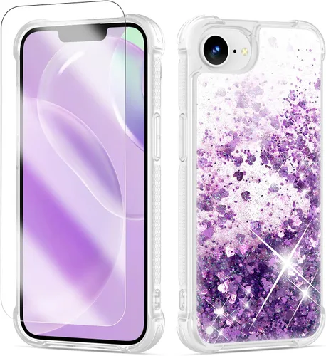 Miniatura 38 de Funda con purpurina para Samsung Z Flip 3, a prueba de golpes, funda de TPU transparente con purpurina líquida para Samsung Z Flip 3 para mujer