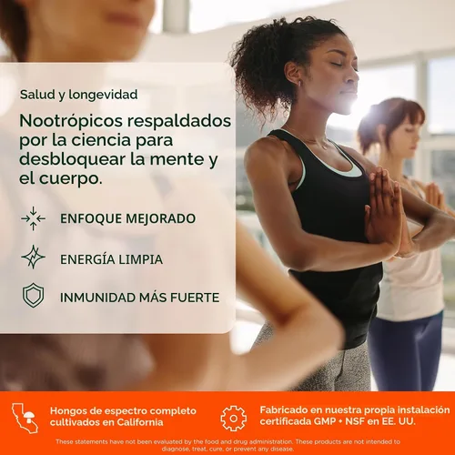 Miniatura 3 de The Genius Brand Genius Mushrooms - Suplemento a base de plantas para el sistema inmunitario, concentración y energía - Mane de León, Cordyceps