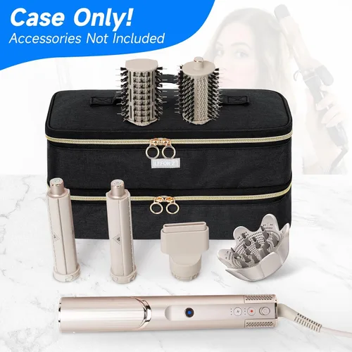 Miniatura 8 de Funda de viaje compatible con Shark Flexstyle/FlexFusion/secador de pelo, bolsa de almacenamiento de herramientas calientes para cabello de doble