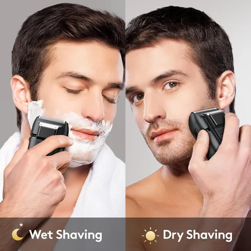 Miniatura 6 de Brightup - Afeitadoras eléctricas de lámina para hombres - Maquinilla de afeitar eléctrica suave y de corte cercano para hombres con recortador