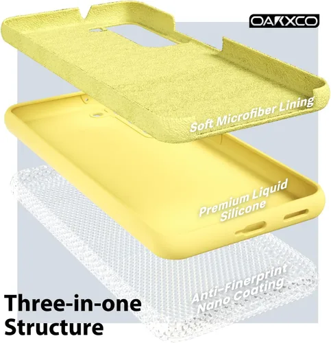 Miniatura 5 de Oakxco Funda para teléfono Samsung Galaxy S22 con agarre de silicona líquida, linda delgada fina suave de goma TPU cubierta de gel lisa suave