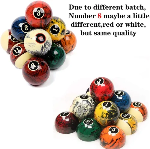 Miniatura 3 de CUPPA Juego de bolas de billar/bolas de billar profesional, 16 bolas completas para mesas de billar Estilo oscuro