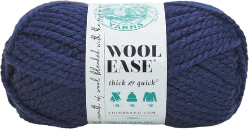 Miniatura 70 de Lion Brand Yarn - Ovillo de lana Wool-Ease Thick & Quick color fuerza aérea