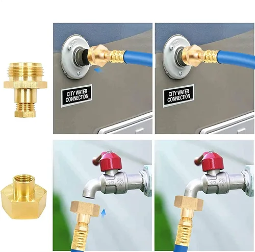 Miniatura 5 de Kit de winterización de latón para RV, tapón de soplado para RV, adaptador de soplado de aspersores, compresor de aire, enchufe de conexión rápida