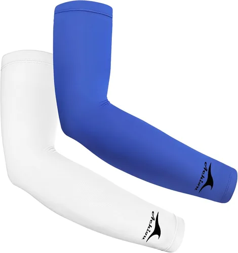 Miniatura 15 de Achiou Mangas de Brazo de Seda de Hielo Refrigerante, Mangas de Protección Solar UV de Verano, de Compresión UPF 50+ para Mujeres, Voleibol