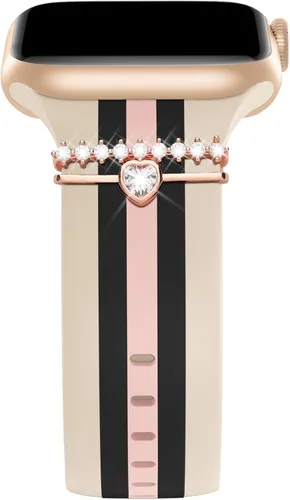 Miniatura 17 de Banda de diseñador con adornos decorativa compatible con Apple Watch de 38mm 40mm 41mm 42mm 44mm 45mm 46mm 49mm, para mujeres y hombres, pulseras