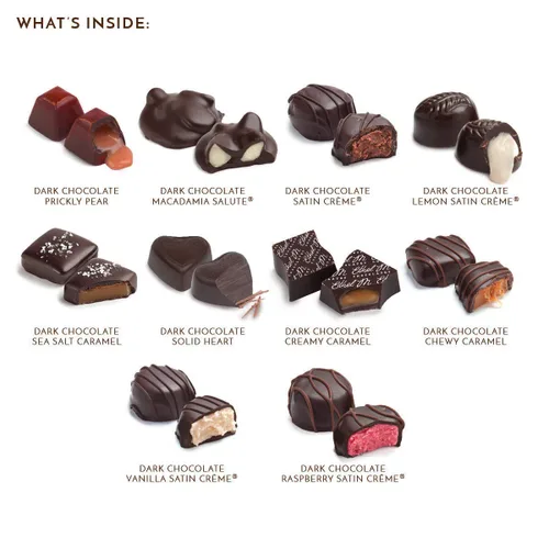 Miniatura 4 de Ethel M Chocolates Caja de regalo de 24 piezas de la colección de chocolate negro de primera calidad, sabores exóticos, limón, vainilla, caramelo