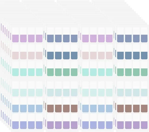 AccEncyc 960 Pestañas de Índice de Colores de 0.5"x1.1" Pestañas Adhesivas Grandes para Libros Pestañas de Página Reposicionables Marcadores de