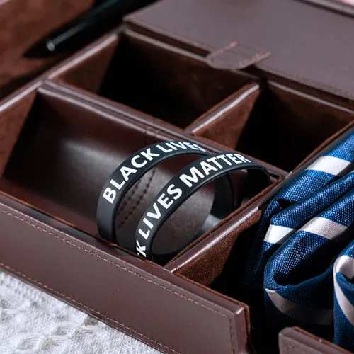 Miniatura 2 de Fundraising For A Cause Pulseras de silicona Black Lives Matter (BLM) para adolescentes y adultos