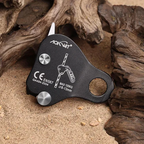 Miniatura 24 de Cuerda de escalada Ascender Grab Protección contra caídas Dispositivo de Belay Equipo de escalada de árboles, Equipo de rapel Ascensor de cuerda