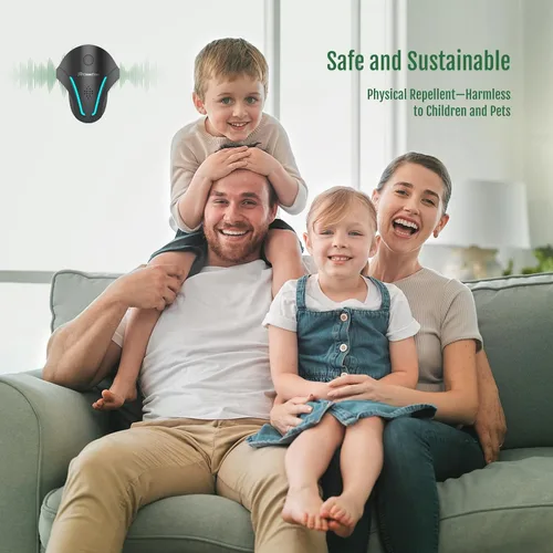 Miniatura 4 de Repelente ultrasónico para interiores mejorado 2025 – 3 modos de control de plagas para roedores, cucarachas, ratones, insectos, mosquitos, arañas