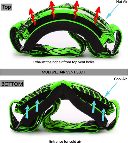Miniatura 3 de Gafas de equitación para niños, adolescentes, jóvenes, ATV, motocicleta, esquí, snowboard, motocross