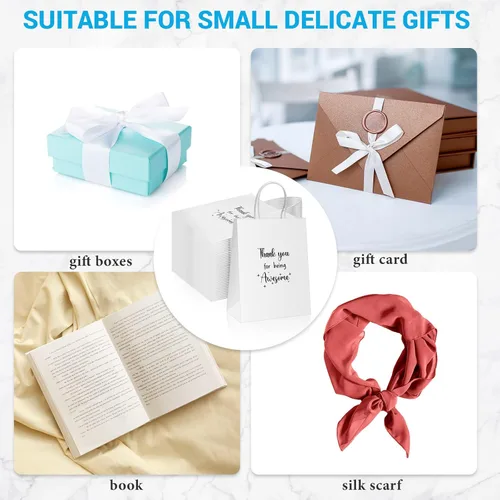 Miniatura 5 de Ctosree 20 Bolsas de Papel de Regalo de Agradecimiento para Empleado Compañero de Trabajo Colega Gracias por Ser Increíble Bolsas con Asas