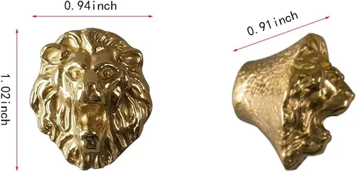 Miniatura 2 de Wwxuanke - Pomo de puerta de león, perilla de león de latón, puerta de un solo agujero, perilla de puerta creativa de cabeza de león de animal
