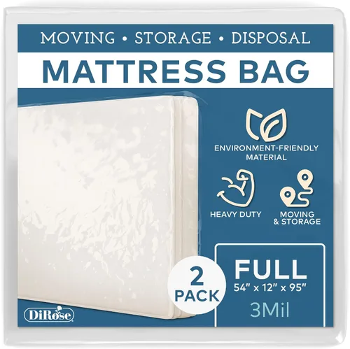 Miniatura 9 de DiRose - Bolsa de almacenamiento de colchón, funda móvil de plástico grueso de tamaño matrimonial, transporte, eliminación y protector – Funda