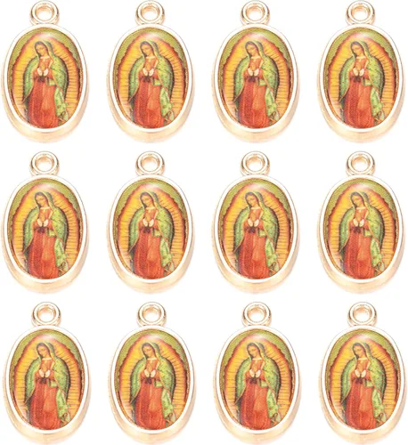 40 dijes clásicos de la Virgen María de Guadalupe para collares, pulseras y llaveros