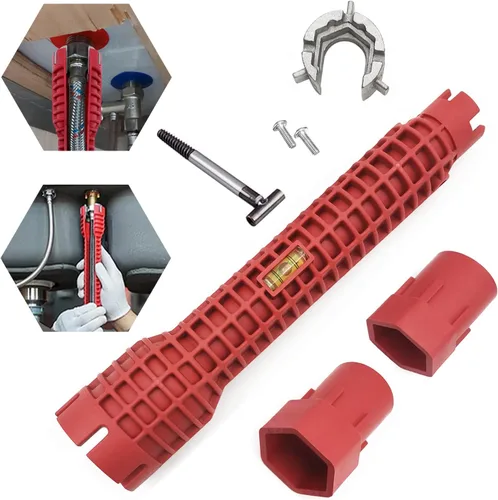 Miniatura 8 de Llave de lavabo, herramienta de instalación de grifo y fregadero, herramienta de fontanería multifuncional, extractor de tuberías para fregadero, 2