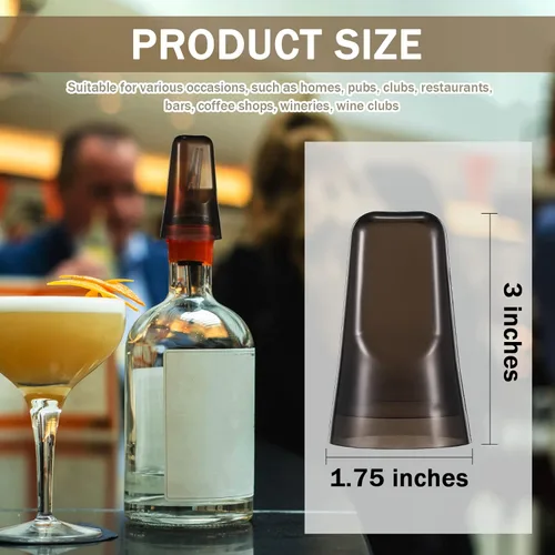 Miniatura 2 de Chengu 36 fundas para botellas de licor, tapas de boquilla para botellas, dispensador universal de vertido, tapas de boquilla de goma de silicona