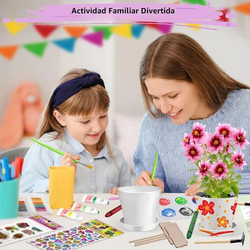 Miniatura 7 de Kit de jardinería infantil de pintura y plantas para niñas y niños, juguetes de jardín, flores, jardinería, regalo para niños, macetas de flores