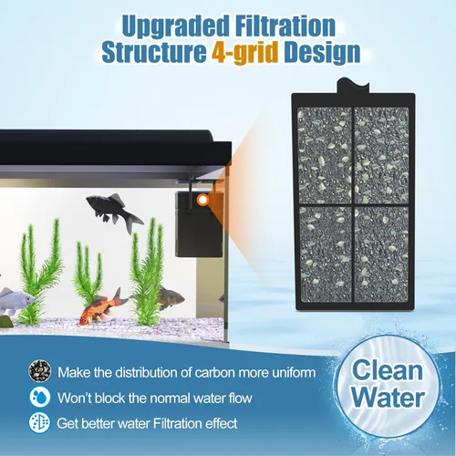 Miniatura 7 de Paquete de 8 cartuchos de filtro PF-S compatibles con filtros de alimentación Silenstream PF10, cartucho de carbón de acuario de reemplazo