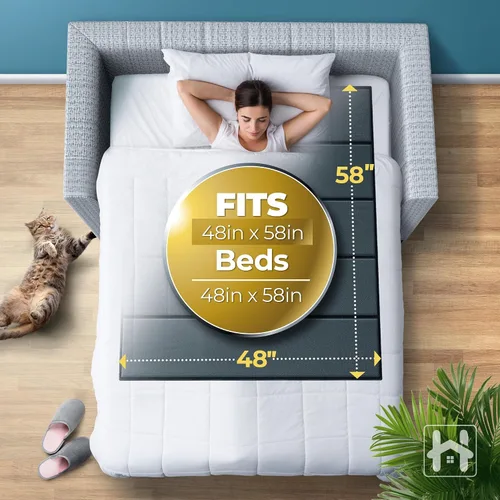 Miniatura 5 de Golden Home Essentials - Tabla de cama resistente de 58 pulgadas x 48 pulgadas, tabla de cama para evitar el hundimiento del colchón