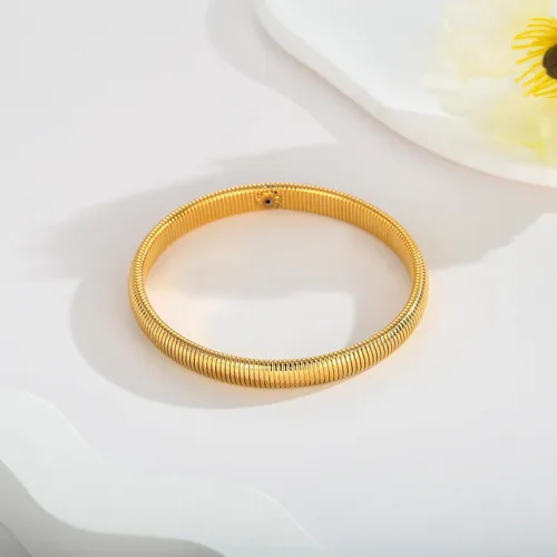 Miniatura 7 de CLASSYZINT Pulsera ajustable para mujer, chapada en oro de 14 quilates, pulsera de varias capas para mujer, pulsera abierta de oro, pulsera ancha