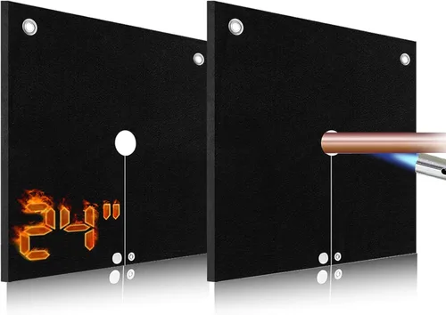 Miniatura 8 de HVAC Tools - Manta de soldadura ignífuga, 1/5 pulgadas (5mm) forma de apertura, manta de soldadura, 2 paquetes escudo térmico de soldadura fuerte