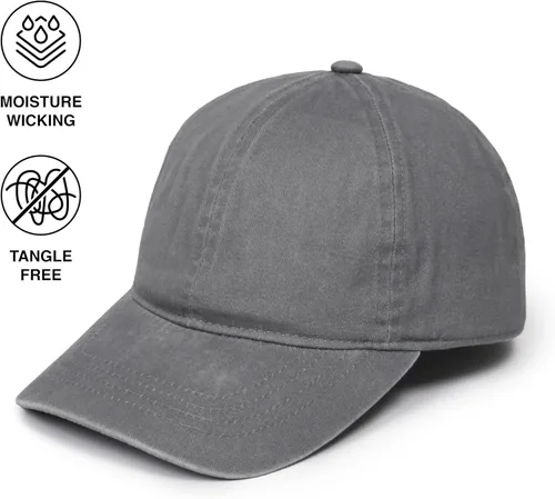 Miniatura 2 de Ponyflo Sombrero de cola de caballo de algodón, gorras de cola de caballo para mujer, diseñadas para todo tipo de cabello