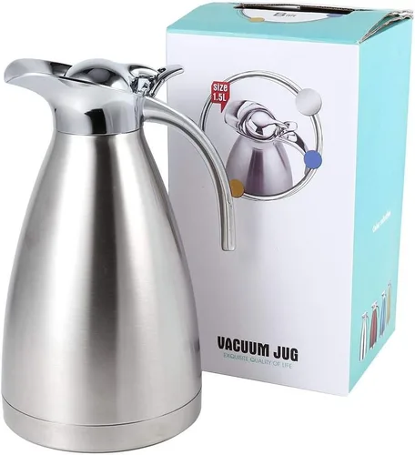 Miniatura 5 de Jarra térmica aislada para café – Olla caliente de acero inoxidable sellada al vacío de doble pared para café, té y bebidas calientes, apta