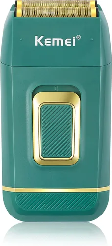 Miniatura 7 de KEMEI Afeitadora eléctrica doble para hombres, afeitadora eléctrica profesional para hombres calvos, suministros de peluquería recargable inalámbrica