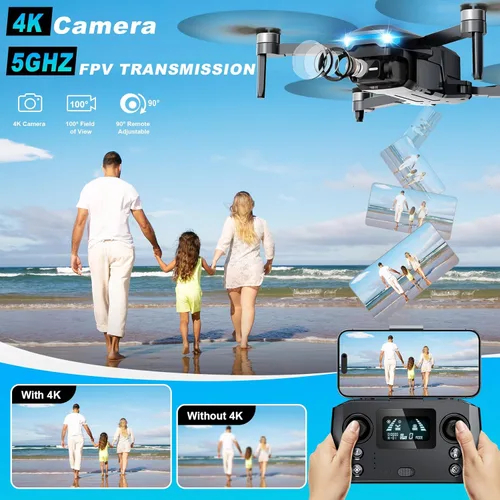 Miniatura 2 de Drones GPS con cámara para adultos 4K, FPV Drone de menos de 8.78 oz con motor sin escobillas, retorno automático GPS, sígueme, vuelo de punto