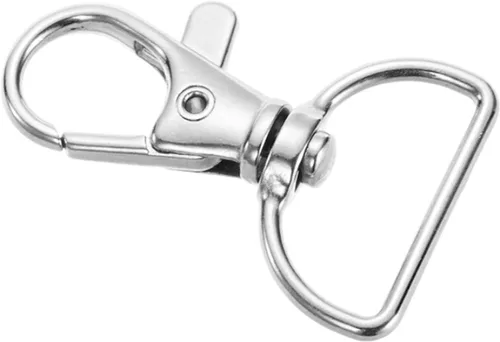 Miniatura 2 de Broche giratorio, ganchos giratorios de gatillo, anillos en D de 1 pulgada, cierres de pinza de langosta de metal, 40 piezas para hacer pestañas a