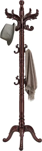 Miniatura 8 de Snaikor Perchero de metal, moderno perchero independiente, resistente soporte de árbol con base cruzada, percheros dorados, árbol de pasillo