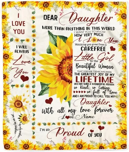 Miniatura 26 de Manta personalizada con texto en inglés «To My Daughter from Mom Dad Give You A Big Love Hug Butterfly Daughter Birthday»