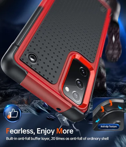 Miniatura 4 de LeYi Funda para S20 FE 5G: Funda para teléfono Galaxy S20 FE 5G con protectores de pantalla [2 unidades], resistente a prueba de golpes, de doble