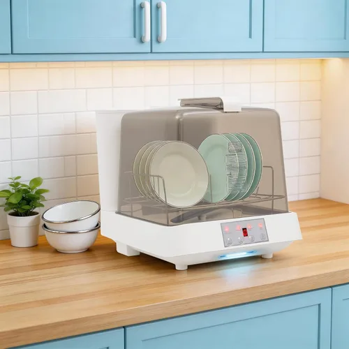 Miniatura 2 de QUEWATSA - Lavavajillas portátil, lavavajillas de encimera, lavavajillas automático con tanque de agua integrado de 5 L profundo para apartamentos