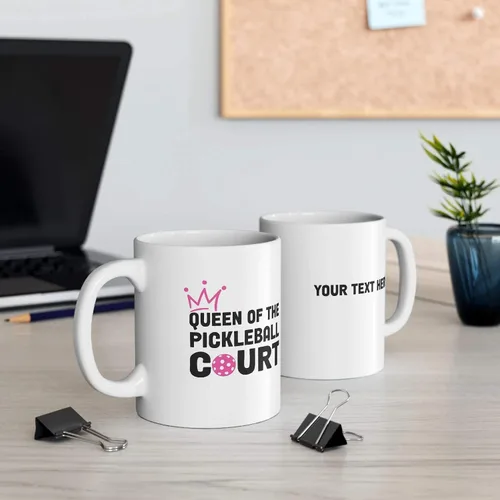 Miniatura 3 de Panvola Queen of the Pickleball Court Pickleball Regalos para mujeres, esposa, mamá, abuela, tía, novia, taza de cerámica regalos para amantes