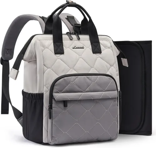 Miniatura 11 de LOVEVOOK Mochila pequeña para pañales, mini bolsa de bebé para niña y niño con cambiador, mochila para pañales para mamá papá con hebillas para Negro
