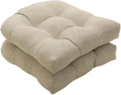 Miniatura 12 de Pillow Perfect 550435 - Cojines de asiento acolchados para exteriores/interiores Fresco (respaldo redondo), 19 x 19 pulgadas, amarillo, 2