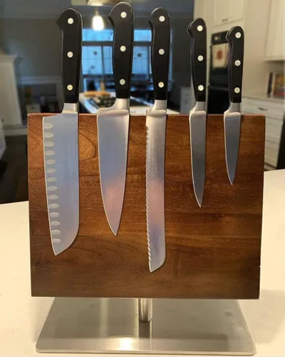 Miniatura 7 de Mercer Culinary Juego de cuchillos magnéticos Renaissance Board de 6 piezas, 11 3/8 x 9 pulgadas, acero inoxidable