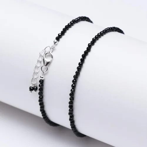 Miniatura 10 de Pulsera ajustable de plata esterlina 925 con cuentas completas para mujer, cuentas de piedras preciosas naturales, pulsera delicada, regalo