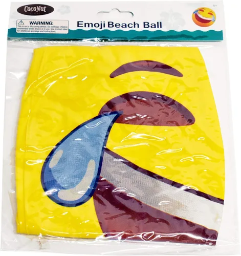 Miniatura 2 de Coconut Float Emoji - Pelotas de playa inflables de 18 pulgadas, ideales para fiestas de verano y eventos de natación