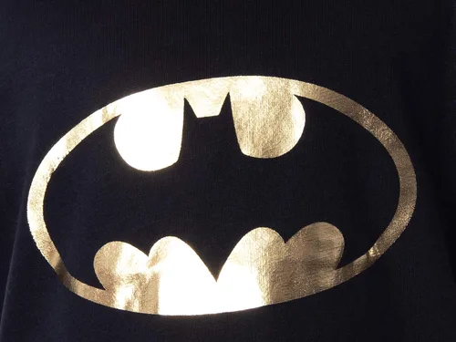 Miniatura 4 de DC Comics - Conjunto de pijama de Batman con logotipo dorado y espalda cruzada para niña