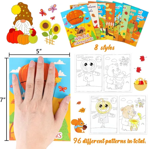Miniatura 4 de 90shine 24 libros para colorear de otoño para niños, recuerdos de fiesta a granel para bolsas de regalos de 2-4, 3-5, 4-8 años