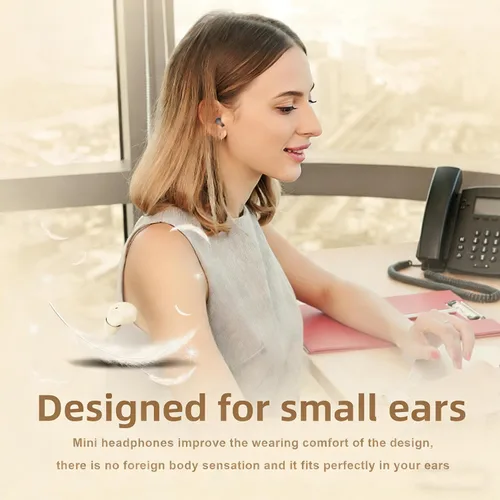 Miniatura 4 de Xmenha Mini auriculares invisibles extra pequeños inalámbricos Bluetooth pequeños auriculares invisibles para dormir auriculares pequeños micro