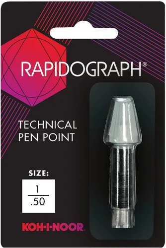 Miniatura 10 de Koh-I-Noor Rapidograph Punta de repuesto de acero inoxidable, 0.047 in, 1 cada uno (72D.4)
