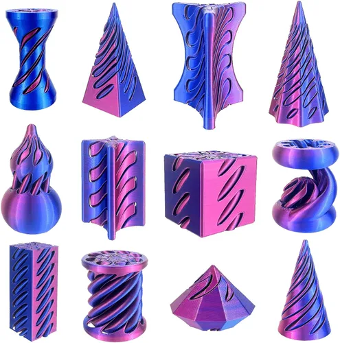 Miniatura 16 de Escultura Imposible Pirámide Pase 3D Impresa, Juguete para Ansiedad de Cono, Imposible Cilindro Alivio de Ansiedad, Imposible Pase Mágico