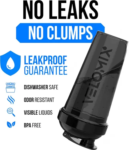 Miniatura 3 de VELOMIX -4 Pack- 28 oz Protein Shaker Bottles for Protein Mixes - 4x Wire Whisk Leak Proof Shaker Cups for Protein Shakes Stackable Protein